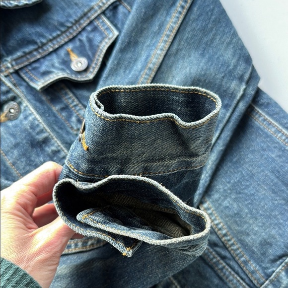 Steve & Barry’s Relaxed Fit Trucker Denim Jacket Medium Wash Sz S - Picture 8 of 14